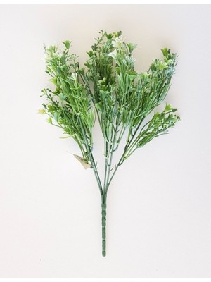 Yeşil ve Lacivert Yapay Çiçek Demeti, Doğal Görünümlü Dekoratif Aksesuar