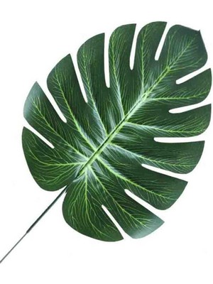 Yeşil Yapay Yaprak Deve Tabanı Seti 19X16 Cm, 5 Adet, Doğal Görünüm Sağlar.