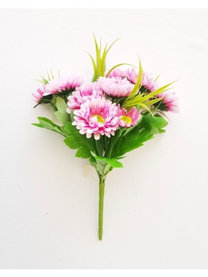 Büyük Boy Pembe Papatya Yapay Çiçek Demeti, Şık ve Doğal Görünümlü Dekorasyon Ürünü