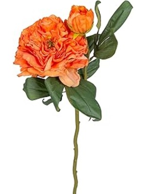 Turuncu Yapay Gül Tomurcuklu 50 Cm, Şık ve Doğal Görünüm.