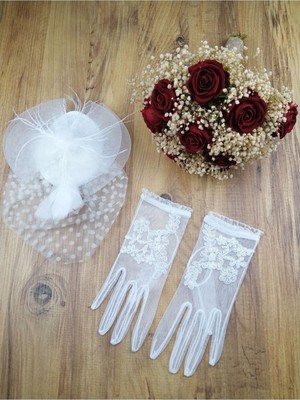 Renkli Yapay Çiçekli Nikah Takımı ve Gelin Buketi Seti 31 Parça