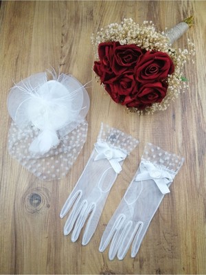 Renkli Yapay Çiçek Nikah Seti, Gelin Buketi ve Vualet Takımı 16 Parçalı