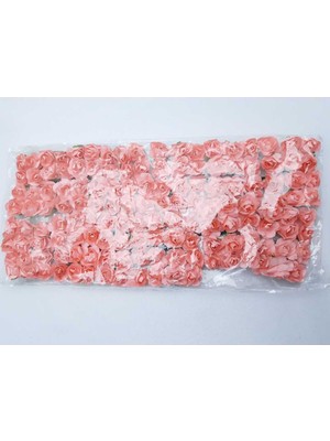 Mercan Renkli, 1 cm Çapında, 144 Adet Kağıt Gül Paketi