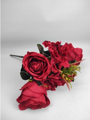 Canlı Kırmızı Şakayık Yapay Çiçek, Dekoratif ve Şık Tasarım