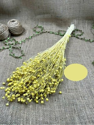 Canlı Sarı Keten Otu Yapay Çiçek, Dekoratif ve Şık Tasarım