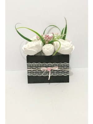 Beyaz Şakayık Kokulu Taş Aranjmanı, Ferah ve Hoş Kokulu Dekorasyon Parçası