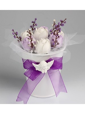 Mor Renkli Güzel ve Şık Aranjman, Doğum Günü ve Özel Günler Için Ideal Seçim