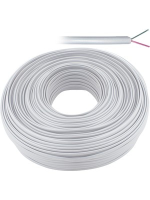 Telefon Kablo 2'li Beyaz Flat Köken 100 Metre