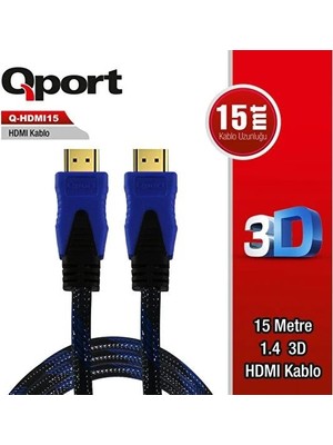 Qport Q-HDMI152  15M HDMI Altın Uçlu 2.0V 4K Kablo