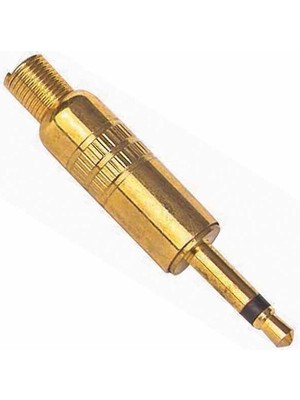 3.5 mm Mono Gold Metal Jack Fiş