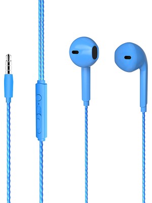 Lenovo Lecoo EH104BL 3.5 mm Jacklı Kablolu Kulak Içi Mikrofonlu Kulaklık Mavi