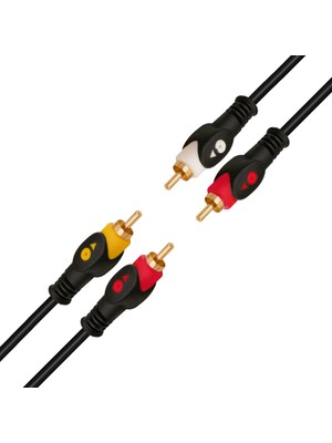 Belirtilmemiş Powermaster PM-7774 2rca-2rca Gold 1.5 Metre Kablo Yüksek Performanslı Bağlantı