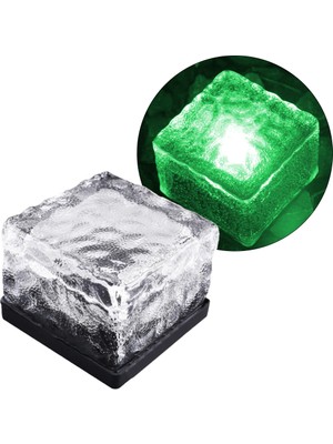 Powermaster PM-21648 Solar Yeşil Ledli Tuğla Görünümlü Bahçe Dekorasyon Aydınlatma