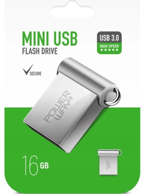Powerway 16GB USB 3.0 Metal Mini Flash Bellek