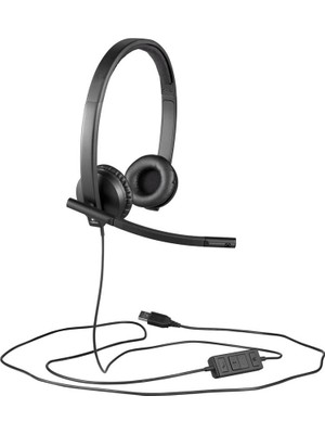 Logitech 981-000575 H570E Stereo USB Çift Taraflı Headset Mikrofonlu  Kulaklık