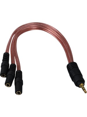 Powermaster Pm-12283 3.5mm Stereo 3x Dişi Kulaklık Çoklayıcı (3 Boğumlu - 20 Cm)
