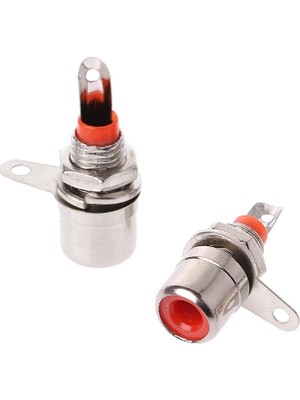 Tos Fiş Rca Şase Konnektör Somunlu Kırmızı