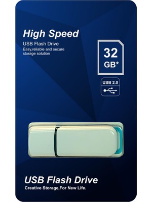 Elba 32gb Plastik Beyaz-Mavi 2.0 Usb Flash Bellek