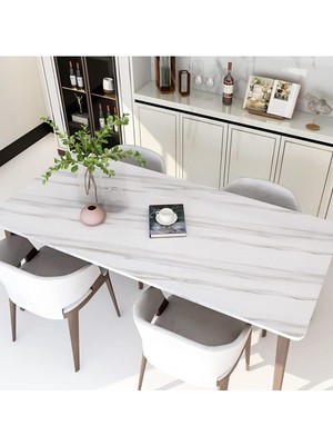 Açık Mermer Desenli Yapışkanlı Kaplama Kağıdı, Büyük Boy, 5 Metre