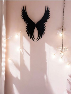 Siyah Melek Kanadı Duvar Dekoru, Şık ve Zarif Tablo Tasarımı