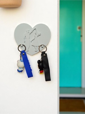 Aşk Temalı Dekoratif Anahtar Askısı, Çiftler Için Şık ve Fonksiyonel Organizer