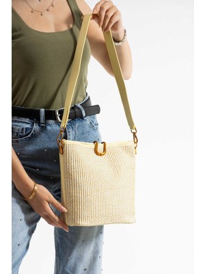 Hasır Kadın El ve Omuz Çantası