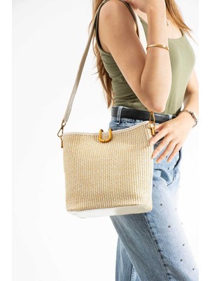 Hasır Kadın El ve Omuz Çantası