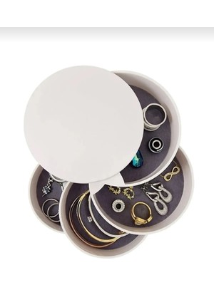 About The Perfect Döner Çok Katlı Takı Saklama Kutusu, 360° Döner Plastik Organizer