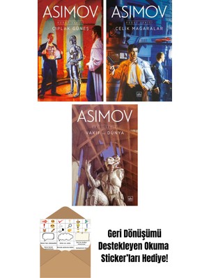 Çıplak Güneş – Robot Serisi 2. Kitap + Çelik Mağaralar – Robot Serisi 1. Kitap + Vakıf ve Dünya – Vakıf Serisi 5. Kitap