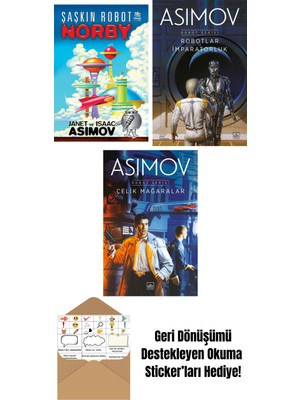 Şaşkın Robot Norby + Robotlar ve Imparatorluk – Robot Serisi 4. Kitap + Çelik Mağaralar – Robot Serisi 1. Kitap