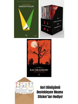 Dinozor Öyküleri + Kara Dörtleme Kutu Set (4 Kitap) + Cadılar Bayramı Ağacı