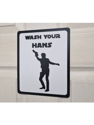 Star Wars Temalı Banyo Duvar Dekoru, Şık ve Eğlenceli Tasarım, Beyaz Renk Seçeneği