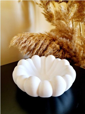 Beyaz Bulut Takı Organizer, Modern ve Şık Sunum Tepsisi (13X5 Cm)