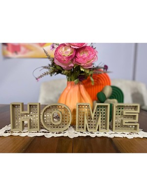 Modern Bej Ahşap Yazılı Dekoratif Hazeran, Şık ve Sıcak Ev Atmosferi Için.