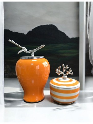 Şah ve Zebra Dekoratif Obje, Turuncu, Zarif Tasarım, Ev Dekoru Için Ideal Seçenek