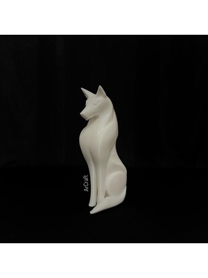 Beyaz Kurt Dekoratif Obje, Şık ve Doğal Bir Huzur Yaratır