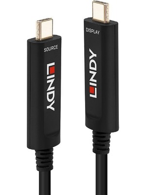 5m Fiber Optik Hibrit USB Tip C Kablo, Yalnızca Ses / Video 
5m Fibre Optic Hybrid USB Type C Cable, Audio / Video Only