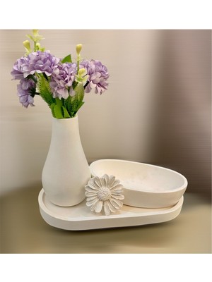 Bohem Tarz 4'lü Aksesuar Seti, Banyo, Balkon ve Oturma Odası Için Şık Dekor