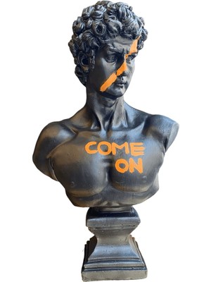 Çok Renkli Davut Büst Heykel Biblö HK103-58, Dekoratif ve Şık Tasarım