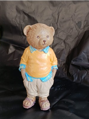 Renkli ve Şık Dekoratif Küçük Coco Ayıcık, Sevimli ve Modern Ev Aksesuarı