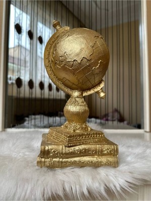 Kişiye Özel Yıldızlı Kitaplı Dünya Küre Biblo, Masaüstü Dekor ve Hediye Seçeneği