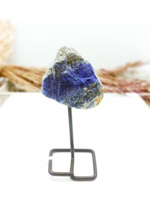 Doğal Mavi Lapis Lazuli Taşı, Sertifikalı Ayaklı Ham Taş, Şifa ve Dekorasyon Için
