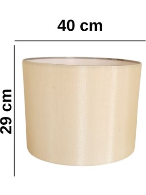 40 cm Silindir Lambader Şapkası, Şık ve Modern Tasarım, Bej Renk Seçeneği