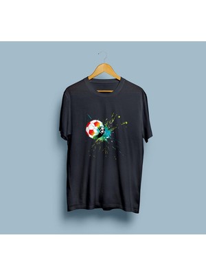 Oversize Futbol Topu Tasarım Unisex T-Shirt