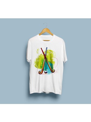 Oversize Hockey Stick Tasarım Unisex T-Shirt