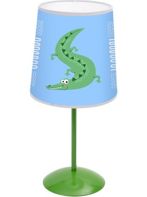 Mavi Desenli Çocuk ve Bebek Odası Masa Aydınlatma Başlığı