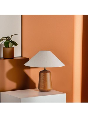 Kahverengi Ahşap Abajur, Şık ve Doğal Dekorasyon Için Idealdir