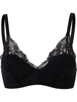 Siyah Dantelli Balensiz Soft Sütyen