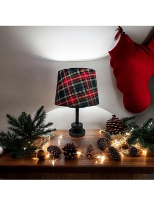 El Yapımı Kırmızı Abajur Başlığı, Yüksek Kaliteli Kumaş, Koni Şekli, Şık Tasarım