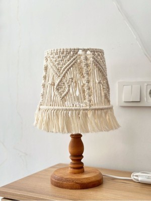 Şık ve Sıcak Tonlarda Makrome ve Bohem Tarz Abajur, Başucu ve Oturma Odası Için Ideal